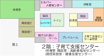 2階案内図(子育て支援センター)
